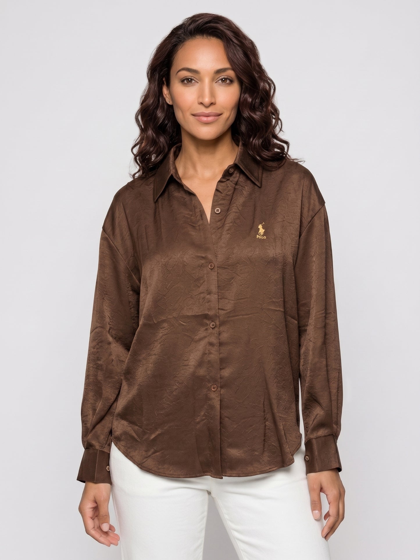 Elegant Silk Touch Button-Up