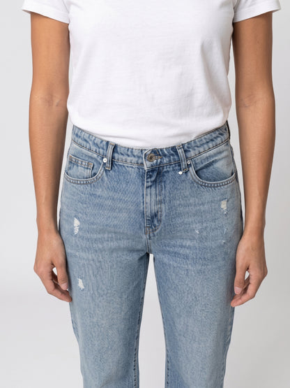 Light Wash Straight Leg Jeans