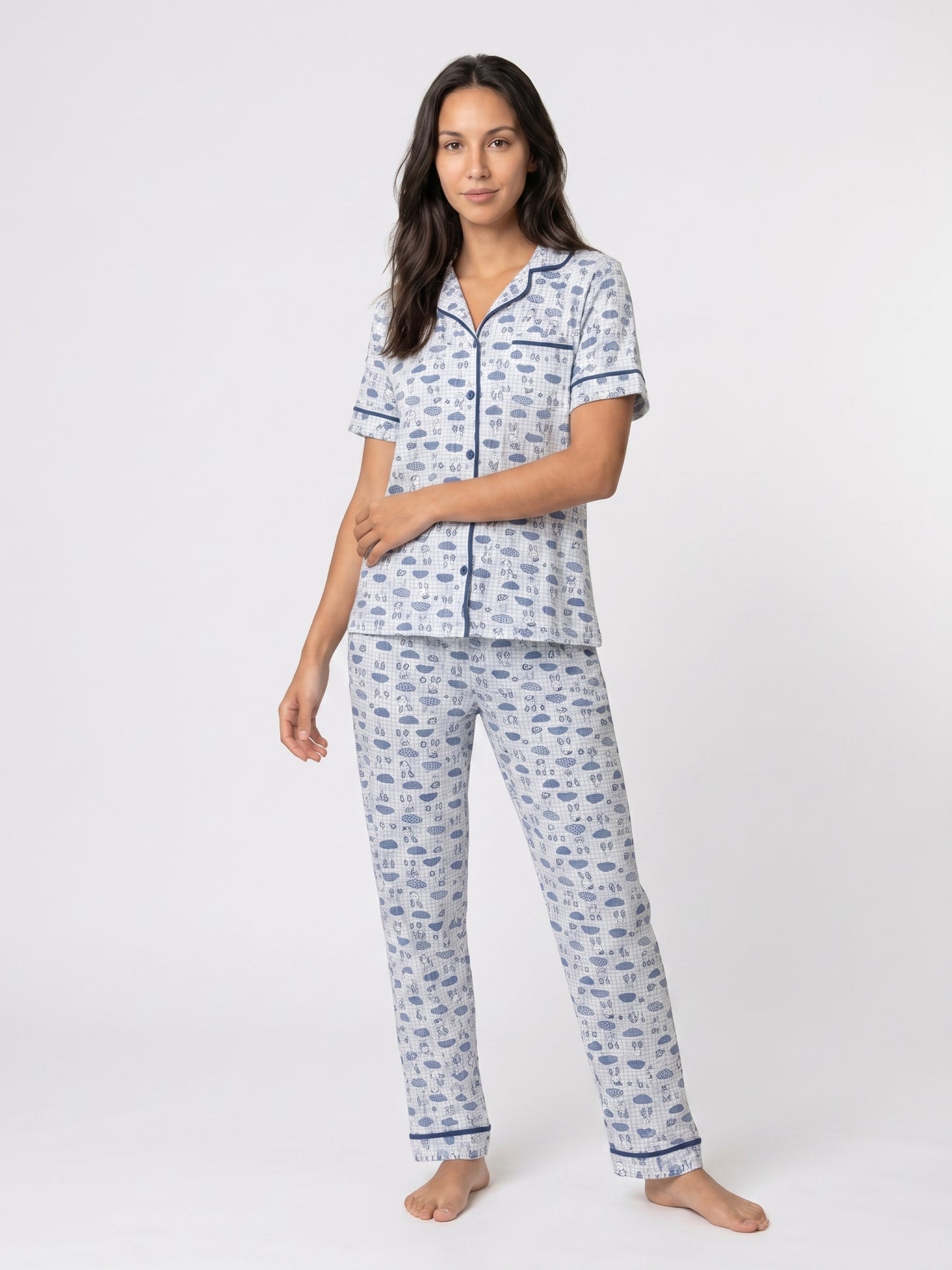 Printed Cotton Pajama Set