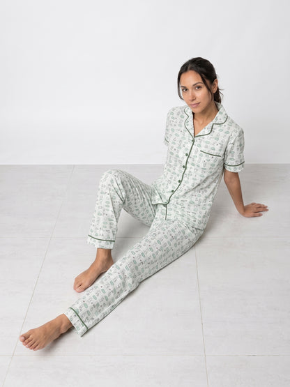 Printed Cotton Pajama Set