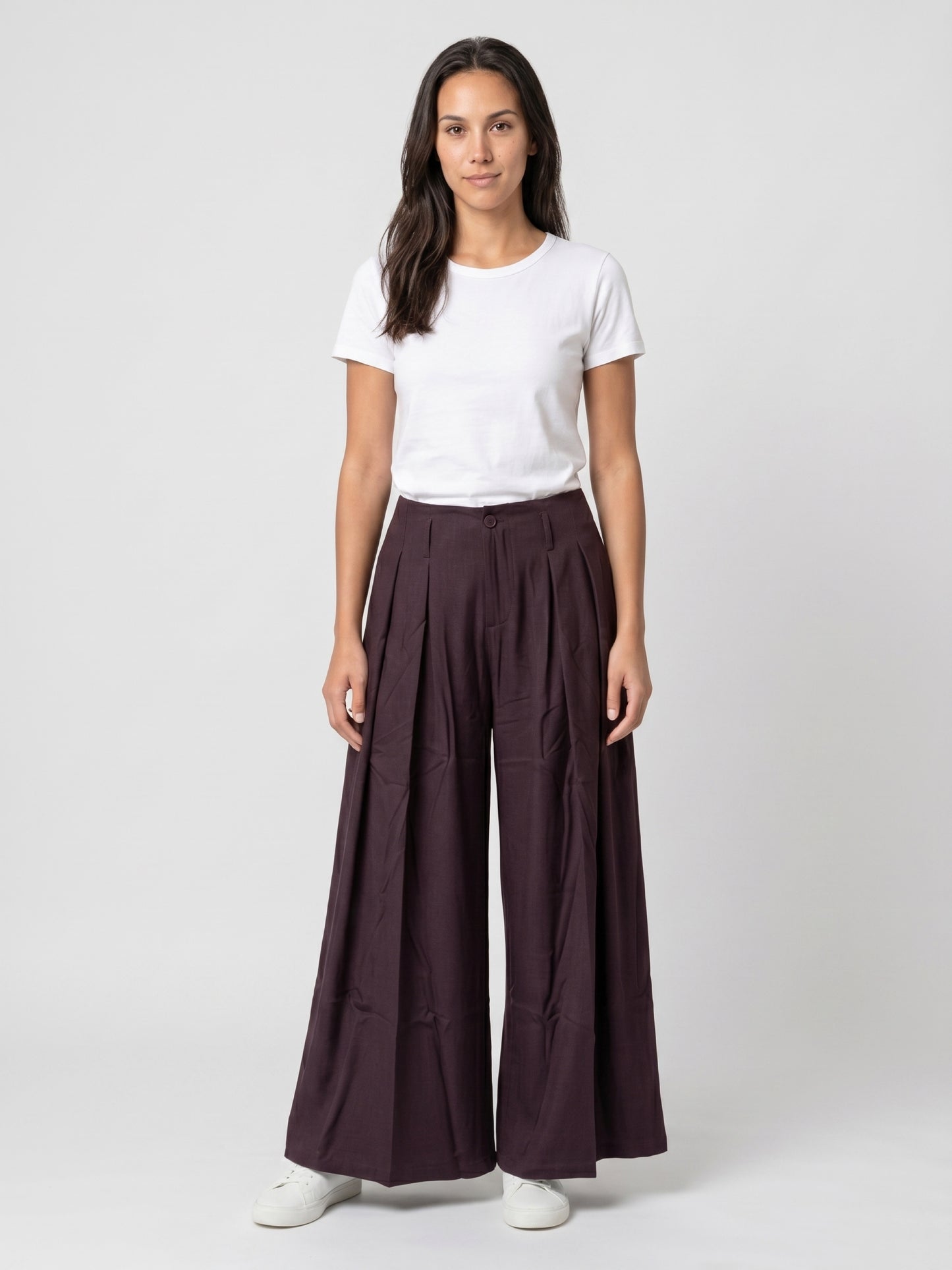 Classic High-Waist Wide Leg Pants