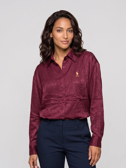 Elegant Silk Touch Button-Up