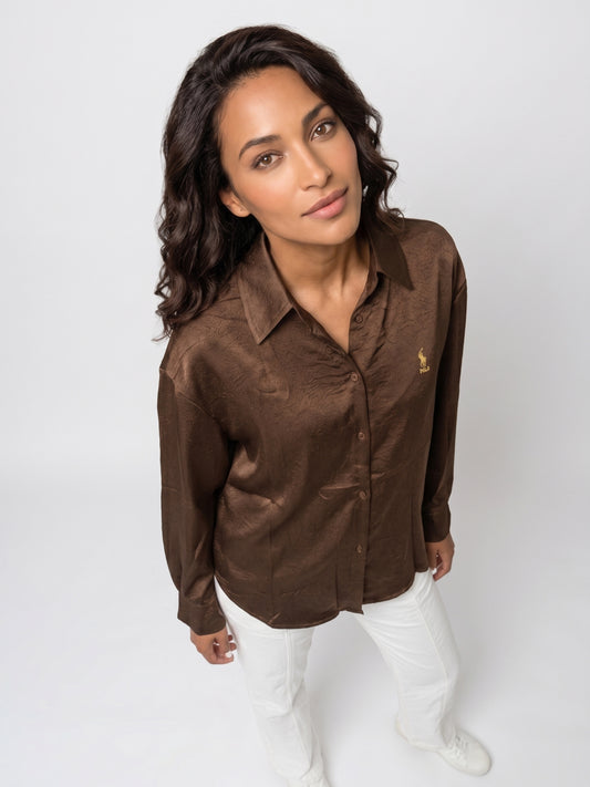 Elegant Silk Touch Button-Up