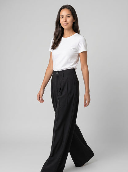 Classic High-Waist Wide Leg Pants